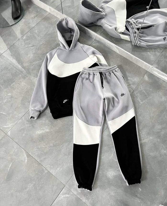 Спортивный костюм Nike мужской комплект повседневный стильный модный худи-штаны костюм весна-осень L Худі, Вшитий, M, фото 3