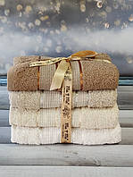 Рушники Mame Dray bej 50х90 см Махра набір 4 шт.