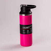 Термос Bottle Sport 550 мл з нержавіючої сталі з ручкою, рожевий