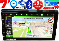 NEW! Автомагнітола Pioneer PI904 GPS, екстракт 7', 2DIN, Android13, 4/32 GB,WIFI, FM, BT навігація КОРЕЯ