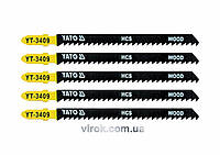 Полотно для електролобзика(дерево) YATO : 8TPI, L= 115 мм. Уп. 5 Шт. [50/250] Shvidko - Порадуй Себя