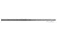 Лінійка з нержавіючої сталі YATO : L= 600 x 28 мм, двостороння шкала, таблиці перетворення [20/120] Shvidko -