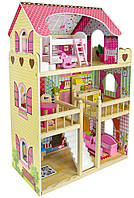 Ляльковий будиночок Leomark Beautiful House 90 см дерев'яний будинок для ляльок 4 лакований 243005 102/243005