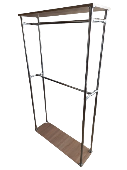 Стійка подвійна для одягу з взуттєвою полицею СД5.1