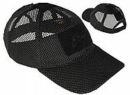 Бейсболка тактическая Helikon-Tex Сеткой Универсальная One Size Черная BBC MESH Cap - Mesh - Black