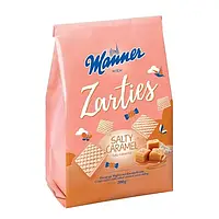 Вафли Manner Zarties с начинкой соленая карамель, 200 г