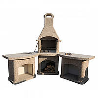 Кутовий камін-барбекю "Ріо" в комплекті