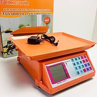 Торгові електричні ваги Nokasonic NK 4017 mini до 40кг ваги для торгівлі з дисплеїм і лічильником ціни