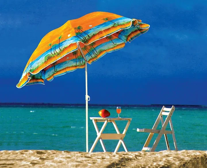 Парасолька пляжна садова посилена з нахилом 2 м Umbrella Best 12 Різні кольори