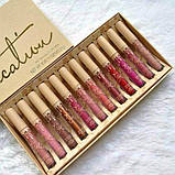 Набір матової рідкої помади KYLIE VACATION 8648 (бежевий 12 шт. у пакованні), фото 3