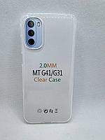 Прозорий силіконовий чохол 2 мм. для Motorola Moto G41