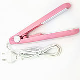 Міні праску гофре для волосся, щипці Pro Mozer MZ 7052 Рожевий, фото 3
