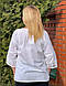 Біла жіноча блузка з мереживом натуральна тканина 100% бавовна з 46 по 52 р, фото 3