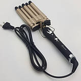 Плойка п'ять хвиль щипці для завивки волосся Gemei GM-2933, фото 2