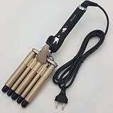 Плойка п'ять хвиль щипці для завивки волосся Gemei GM-2933, фото 4