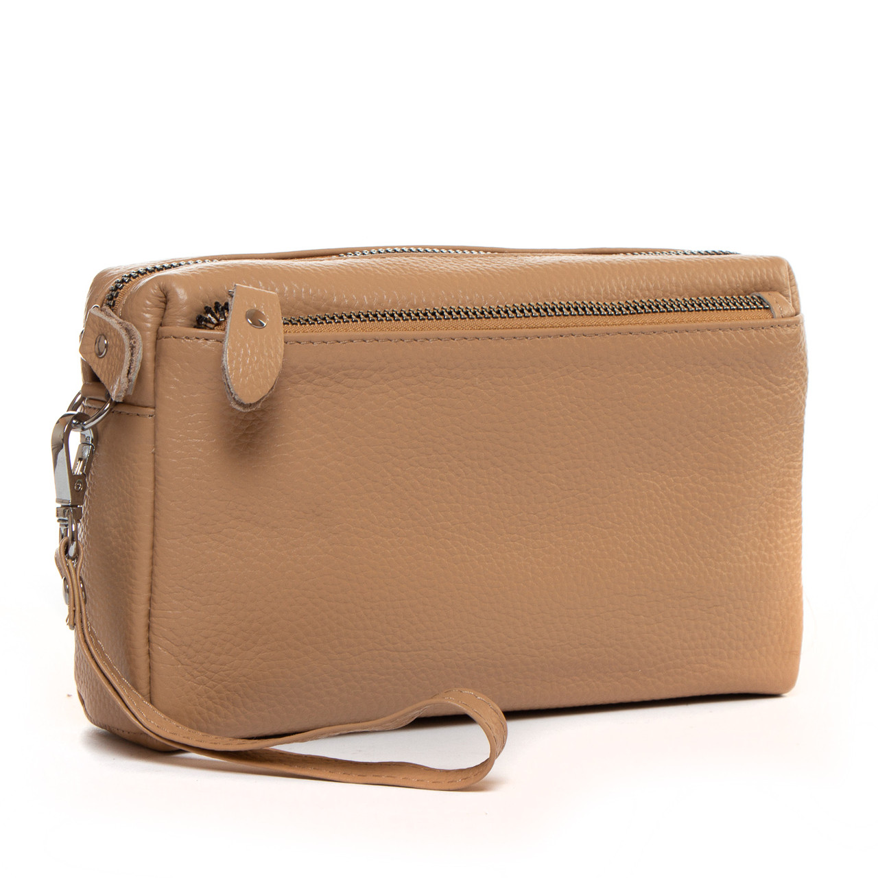 Клатч жіночий шкіряний сумочка маленька ALEX RAI BM 60071 camel