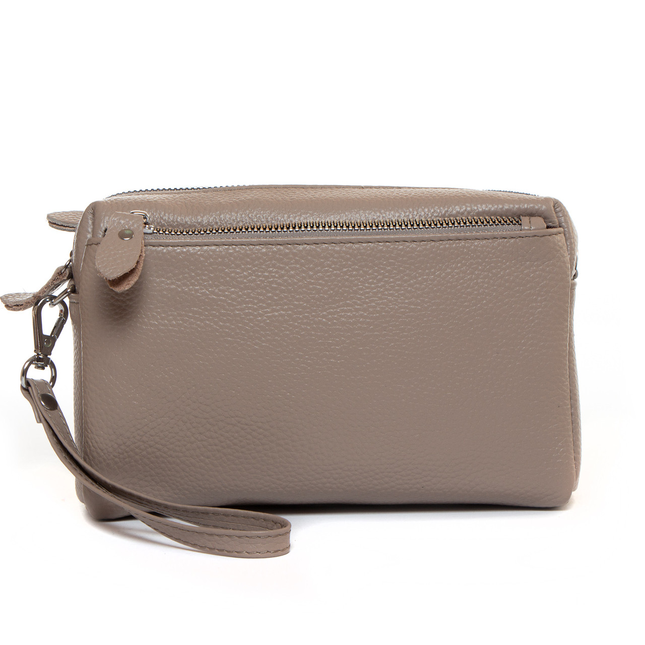 Клатч жіночий шкіряний сумочка на три відділення ALEX RAI BM 60071 l-grey