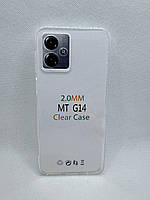 Прозорий силіконовий чохол 2 мм. для Motorola Moto G14