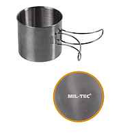 Кружка из нержавеющей стали 600мл Mil-Tec TRINKBECHER STAINLESS STEEL 600 ML (DRAHTGRIFFE) (14602600) e11p10