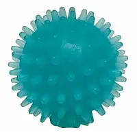 Игрушка для собак. Мяч с шипами, синий, 6 см (с запахом ванили)