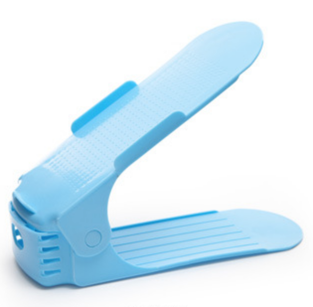 Підставка для пари взуття стійка 3 рівня регулювання висоти нахилу SHOES HOLDER блакитний