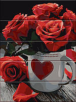 Картина за номерами на дереві "Троянди" 30*40 см