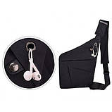 Сумка-протикрадій Cross Body New Система Чорна, фото 3