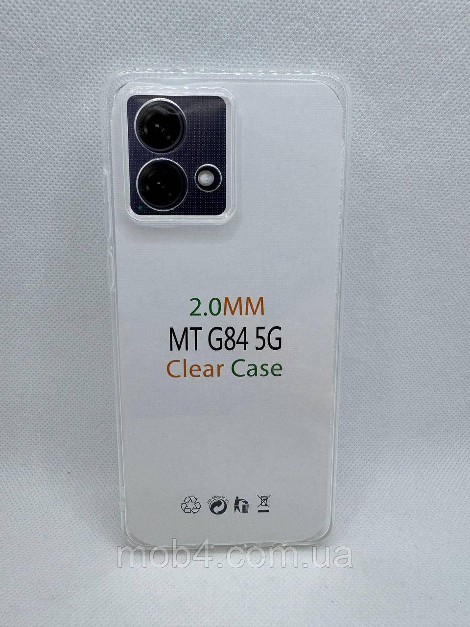 Прозорий силіконовий чохол 2 мм. для Motorola Moto G84 - фото 1 - id-p2125010495