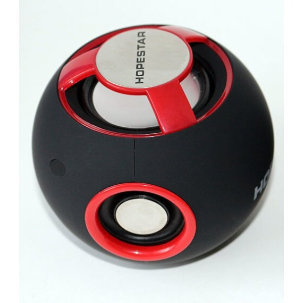Міні динамік HOPESTAR H46 /MP3/ bluetooth/SD/FM Чорний з червоним (435)