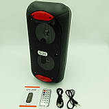 Акустична система акумуляторна бездротова Bluetooth колонка 2*5" радіо USB FM 10 Вт Lige A52, фото 2