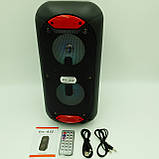 Акустична система акумуляторна бездротова Bluetooth колонка 2*5" радіо USB FM 10 Вт Lige A52, фото 4