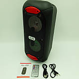 Акустична система акумуляторна бездротова Bluetooth колонка 2*5" радіо USB FM 10 Вт Lige A52, фото 6