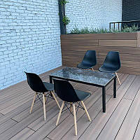 Керамічний Журнальний Стіл (чорний мармур)