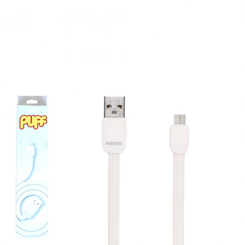 USB кабель Remax Puff RC-045m MicroUSB 1m White (6954851253976W)