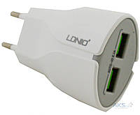 Сетевое зарядное устройство адаптер LDNio A2271 2USB/2.1A  с двумя портами USB