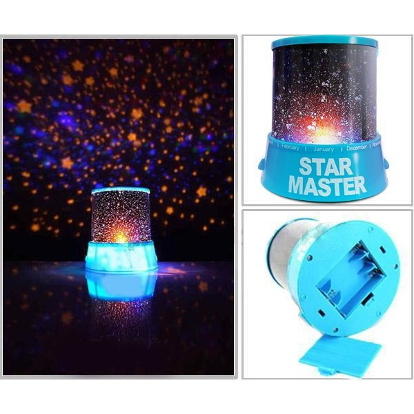 LED-проектор нічник "Зоряне небо" Star Master Plus, USB-кабелем, адаптером, колір блакитний