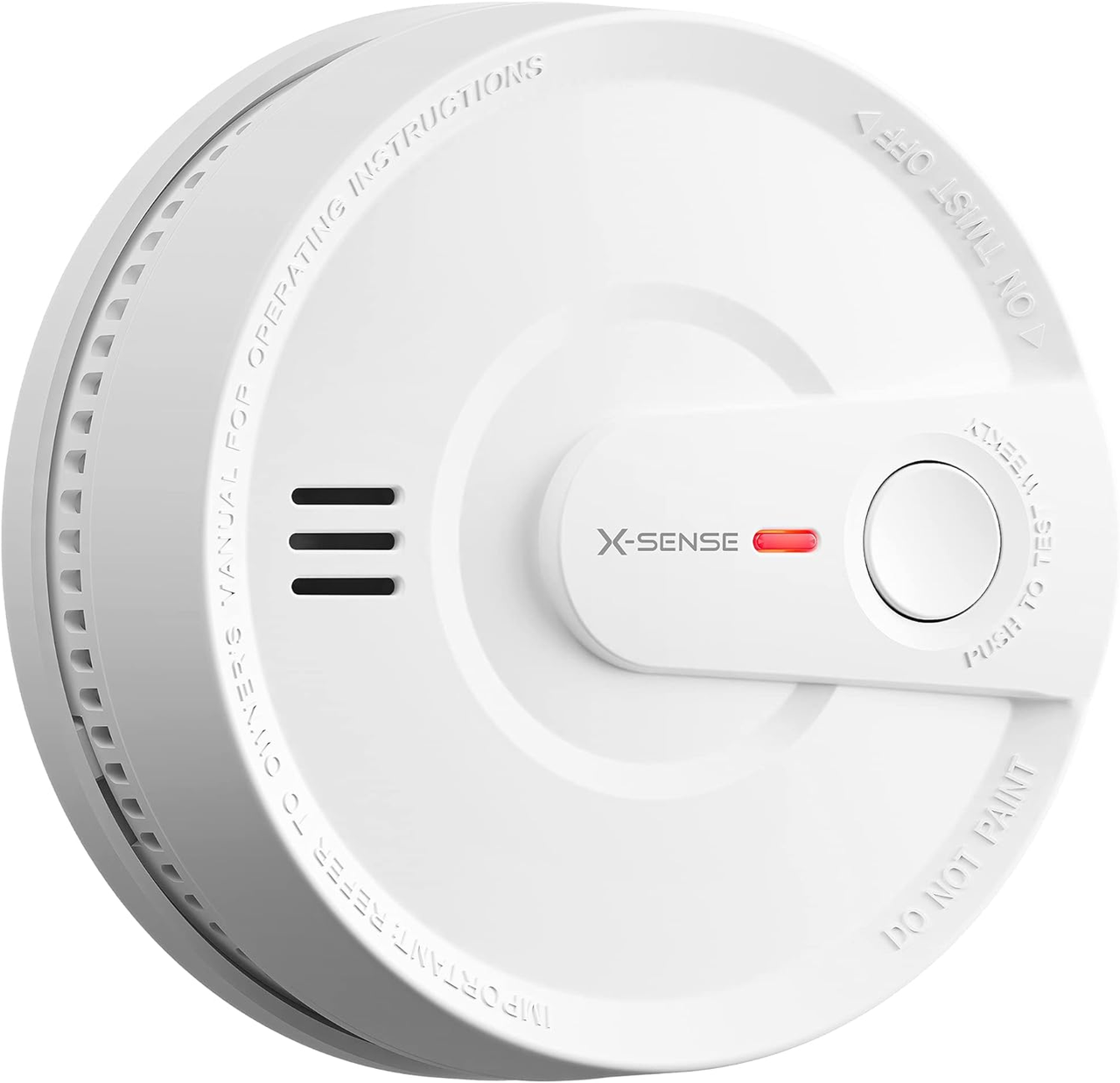Датчик диму X-Sense SD2K0AX з 10-річною батареєю, LED індикатором та кнопкою вимкнення звуку, EN14604