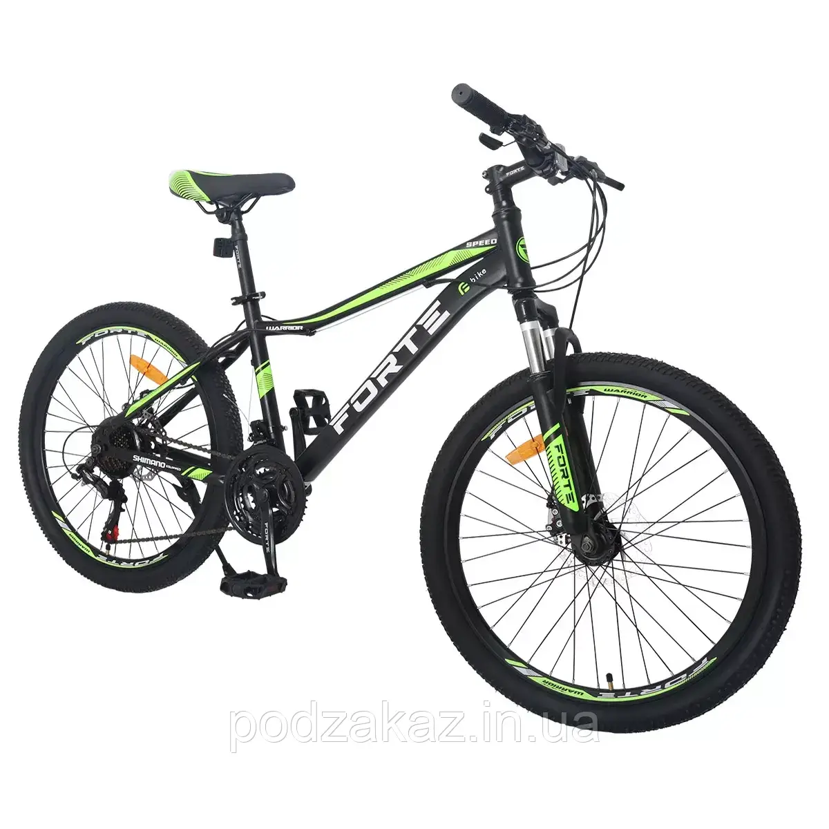 Велосипед Forte Warrior MTB 24"/13" (117801) чорно-зелений HLZ, фото 1