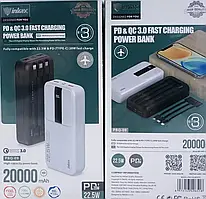 Зовнішній акумулятор повербанк power bank Inkax 20000 mAh