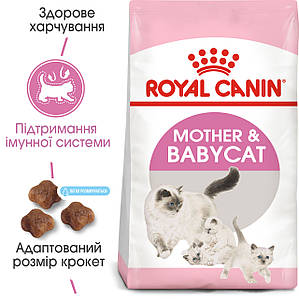 АКЦІЯ! Сухий корм Royal Canin Mother And Babycat для кошенят і кішок, 8 кг + 2 кг корму у подарунок!