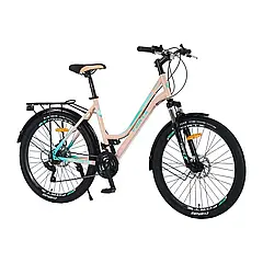 Велосипед Forte Evrika 26"/26" блакитно-бежевий HLZ