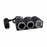 Автомобільний зарядний пристрій Olesson MOD-1502 (2 in 1/2USB/120W/Triple Direct LED Socket)