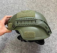Шолом балістичний кевларовий тактичний MICH 2000 Бронешлем, каска з кріпленням, захистом вух віновий