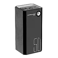 Зовнішній акумулятор повербанк power bank Konfulon A22 50 000 mAh (Реальна потужність) з ліхтариком