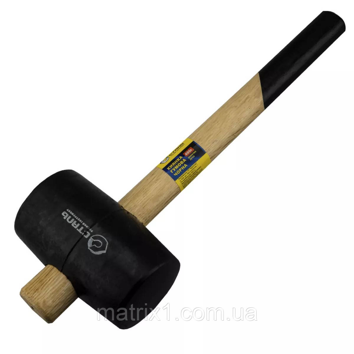 Киянка гумова чорна 450 г Сталь 44073