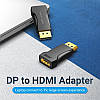 Конвертер Vention DisplayPort to HDMI Adapter for desktop laptop TV Projector Black (HBOB0), фото 2