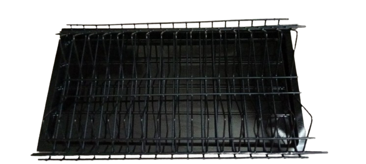 Сушарка для посуду в шафу 50 см, дворівнева чорна