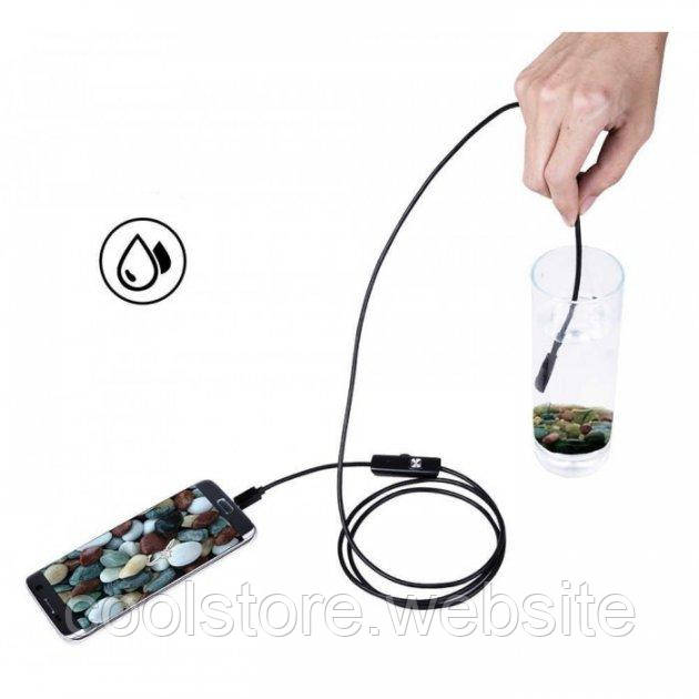 Камера ендоскоп з кабелем на 2 метри 7 мм USB / micro USB з підсвічуванням