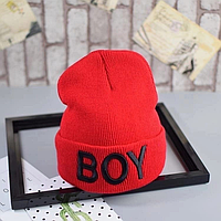 Дитяча шапка BOY 1-4 років хлопчику демисезон/еврозима червона