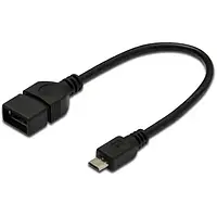 Дата-кабель Digitus U-AFM-OTG 0.2m USB (мама) - microUSB (тато)